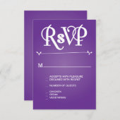 Lila Blumenstrauß UAWG RSVP Karte (Vorne/Hinten)