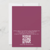 Lila Blumenstrauß Wildblumen Eleganter QR-Code Hoc Einladung (Rückseite)