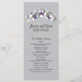 Lila Blumenstrauß | Zeremonie Progam Programm (Vorderseite)