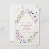 Lila Blumensüß 16 Geburtstag Einladung (Rückseite)