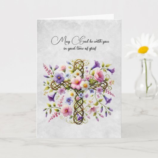 Lila Blumensympathie-Karte für Kreuz und Rosa Karte (Kleine Pflanze)