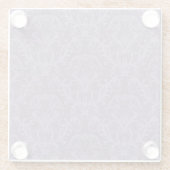 Lila Blumentapete 2 Glasuntersetzer (Rückseite)