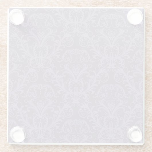 Lila Blumentapete 2 Glasuntersetzer (Rückseite)