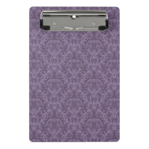 Lila Blumentapete 2 Mini Klemmbrett
