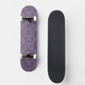 Lila Blumentapete 2 Skateboard (Vorderseite)