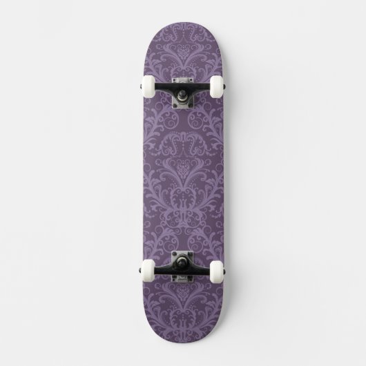 Lila Blumentapete 2 Skateboard (Vorderseite)