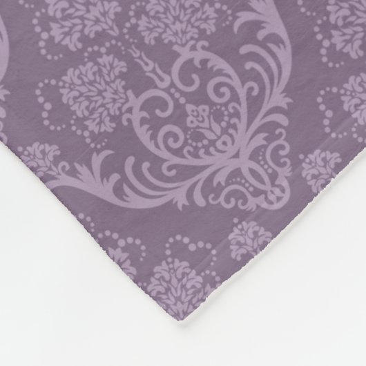 Lila Blumentapete Fleecedecke (Ecke)