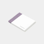 Lila Blumentapete Post-it Klebezettel (angewinkelt)