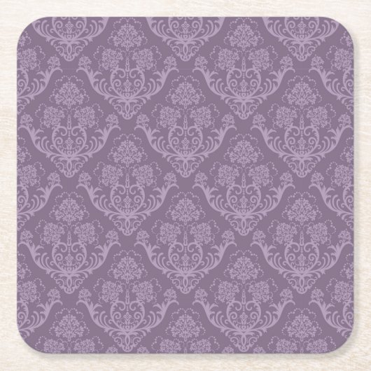 Lila Blumentapete Rechteckiger Pappuntersetzer (Vorderseite)