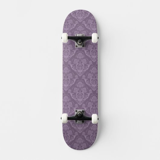 Lila Blumentapete Skateboard (Vorderseite)