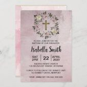 Lila Blumentaufe / Einladung zur Weihnachtsfeier (Vorne/Hinten)