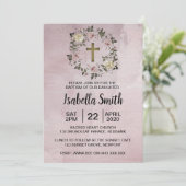 Lila Blumentaufe / Einladung zur Weihnachtsfeier (Stehend Vorderseite)