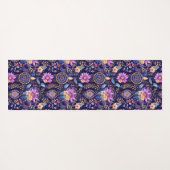 Lila Blumenträume Yogamatte (Rückseite (Horizontal))