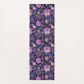 Lila Blumenträume Yogamatte (Rückseite)