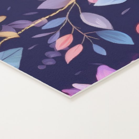 Lila Blumenträume Yogamatte (Detail)