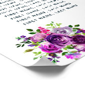 Lila Blumenübersicht Poster (Ecke)