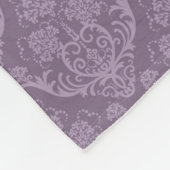 Lila Blumenwallpaper Fleecedecke (Ecke)