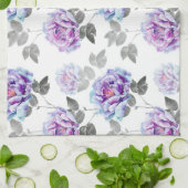 Lila Blumenwasser Küchentuch (Gefaltet)