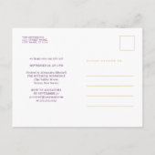 Lila Blumenwasser süß 16 Einladungspostkarte (Rückseite)