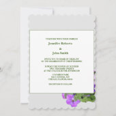 Lila Blumenweide Grüne Violette Grau Hochzeit 2024 Einladung (Vorderseite)