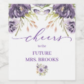 Lila Blumenweinsiegel Weinetikett (Einzelnes Label)