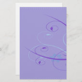 lila Blumenwirbel Briefpapier (Vorne/Hinten)