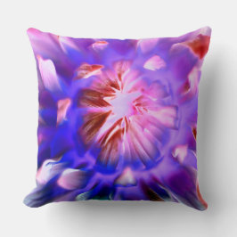 Lila Blumenwirbelkissen Kissen