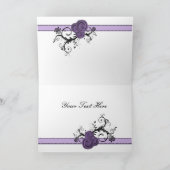 lila Blumenwirtschaft mit eleganten Visitenkarten Dankeskarte (Innenseite)