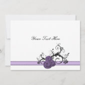 lila Blumenwirtschaft mit eleganten Visitenkarten Dankeskarte (Rückseite)