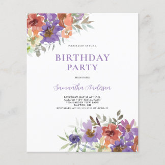 Lila Blumenwunsch Flyer