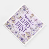 Lila Blumenzauber-Fee zuerst Serviette (Ecke)