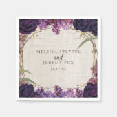 Lila Blumenzauberbuch Serviette (Vorderseite)