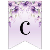 Lila Blumenzellenflagge Wimpelkette (Erste Fahne)