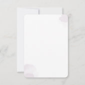 Lila Blumenzellenschrift Save the Date geometrisch (Rückseite)