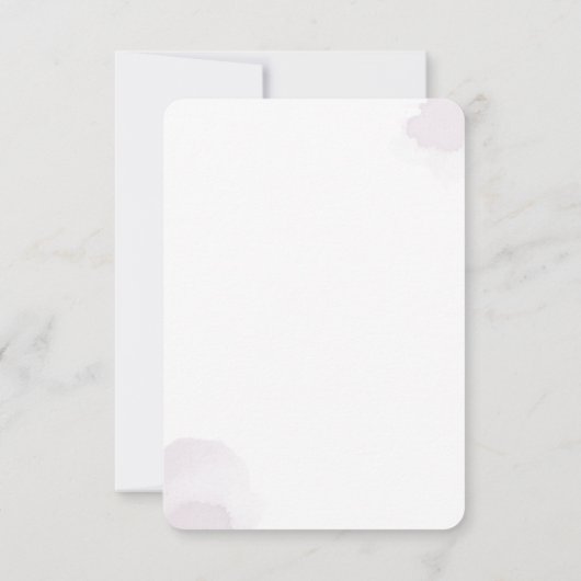 Lila Blumenzellenschrift Save the Date geometrisch (Rückseite)