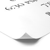 Lila Blumenzeremonie - Details Willkommen Poster (Ecke)