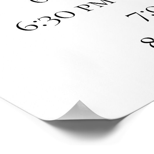 Lila Blumenzeremonie - Details Willkommen Poster (Ecke)