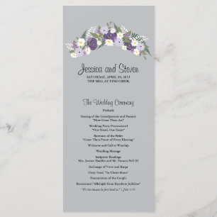 Lila Blumenzeremonie Progam des wreath-  Programm