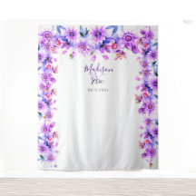 Lila Blumenzettel für Hochzeiten im Foto