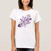 Lila Blumenzweig T-Shirt (Vorderseite)