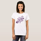 Lila Blumenzweig T-Shirt (Vorne ganz)