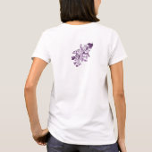 Lila Blumenzweig T-Shirt (Rückseite)