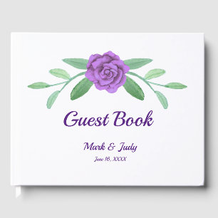 Lila Blumenzwiebelblüten Gästebuch