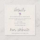 Lila Blumenzwiebeldetails zur Wildblume Begleitkarte (Rückseite)