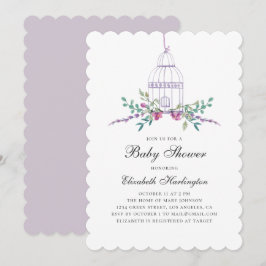 Lila Blumenzwiebeldusche Einladung