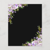Lila Blumenzwiebeleinladung (Rückseite)