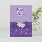 Lila Blumenzwiebeleinladung Einladung (Stehend Vorderseite)