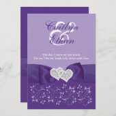 Lila Blumenzwiebeleinladung Einladung (Vorne/Hinten)