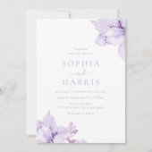 Lila Blumenzwiebelfarbe Atemberaubend Einladung (Vorderseite)