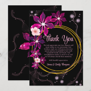 Lila Blumenzwiebelfeier Dankeschön an Sie Custom Dankeskarte